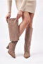 Women's Special Detachable Design Short Boots Striped Heeled Pointed Toe Zippered Women's Boots Short Boots - 3