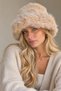 Plush Bucket Hat Women's Furry Hat Premium Adjustable Beige - 6