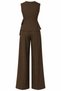 Brown Donna Double-Breasted Collar Vest and Trousers Set - 3Y8496 - 2