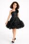 Girl's 7-15 Years Old Evening Dress with Rope Straps and Tulle Detail
