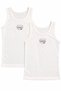 Girl's 4-Piece Underwear Set, Off-White Mom Dad Love Printed 4-Piece Undershirt and Panties Set, Cotton Kids' 4-Piece Set, Patterned 4-Piece Underwear, Gift Underwear 4Tkm-19-E - 2