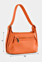 Esla Women's Belt Strap Baguette Shoulder Bag - Orange - 3