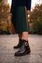 Elit Vvs2711R Women's Genuine Patent Leather Classic Boots Brown