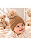 Fluffy Pompom Baby Beanie