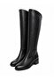 Genuine Leather Flat Sole Women's Boots with Back Zipper K1 - 4