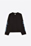 Eazy Unisex Oversize Long Sleeve T-Shirt 100% Cotton Black Skip the Noise Printed Boxy Fit T-Shirt - 4