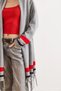 Women's Gray Fringed Slit Shawl Collar Knitwear Cardigan Hrk-19000447 - 5