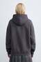 Women's sleeve printed hooded sweatshirt - anthracite - 3