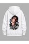 Crush Grup Arda Designed Back and Front Printed Hooded 100% Cotton 3 Thread Threaded Hoodie Oversize Sweatshirt