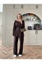 Women's Black Modal Fabric Stone Double Suit |   Hijab Suit | - 2