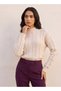 Cable Knit High Neck Sweater