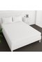 3 Piece Microfiber Bed Sheet Set king size 200 x 200 cm Soft Breathable Bedding 1 Fitted Sheet 2 Pillowcases, White