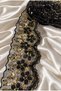 Floral Sequin and Beaded Lace Appliqué Ribbon [1 meter]