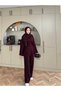 Women's Brown Stone Modal Two-Piece Set Hijab Stylish Set