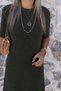 Khaki Standard Size Crew Neck Soft Textured Dress - 3