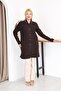 Plus Size Long Knit Cardigan with Pockets - 4