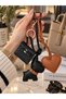 Black Dog Figured Bag Charm |   Mini Bag and Heart Detailed Bag Charm |   Bag Ornament Keychain