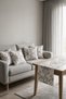 Gray Floral Patterned Double-Sided Printed Suede 5-Piece Living Room Set - 4 Cushion Covers 43X43 cm + Runner 140X40 cm - 2