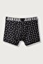 Men's Cotton Lightning Patterned Boxer Black