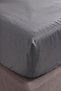 100% Cotton Gray Satin Duvet Cover Set Double Size - 2