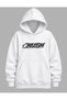 Crush Grup Milan Designed Back and Front Printed Hooded 100% Cotton 3 Thread Threaded Hoodie Oversize Sweatshirt - 2