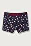 Men's Cotton Patterned Boxer Navy Blue