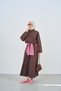 Women's Skirt Suit with Hidden Zipper and Adjustable Waist, Brown - 2