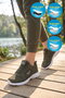 Khaki Mesh Lightweight Lace-Up Flexible Unisex Sports Shoes 020 g - 3