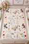 Washable Baby Changing Pad - Liquid-Proof Quilted Care Cover, Cotton 50X70 Safari Pattern - 5
