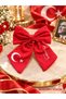 Bow Figured Crescent Star and Atatürk Signature Printed Red Color 12 cm Automatic Buckle - 2