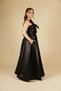 07-05 Age Shiny Fabric Black Evening Dress - Black - 2