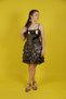 07-15 Years Old Girls Silver Color Short Evening Dress with Roses on the Front