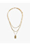 Textured Chain with Dangle Multiple Pendants