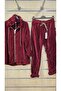 Italian 2-Piece Velvet Set with Leopard Zipper Detail - 2