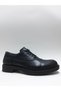 Genuine Leather Lace-Up Black Rubber Sole Winter Men's Shoes - 2