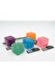 Premium Cube Squeeze Ball Set - 5-Pack, Glitter Effect Flexible Stress Relief Toy, Gift for Kids and Adults - 4