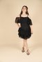 07-15 Years Old Girls' Black Color Glittery Lace Evening Dress - 4