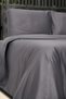 100% Cotton Gray Satin Duvet Cover Set Double Size - 3