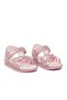Pink Velcro Strap Stone Detailed Baby Sandals Maya - 4