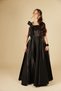 07-05 Age Shiny Fabric Black Evening Dress - Black - 7