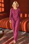 Women's Comfortable Long Sleeve Lilac Pajama Set - 3