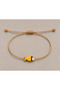 Adjustable Bracelet with Yellow Enamel Fish Figure