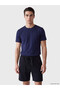 Vizyon New Season Navy Blue Regular Fit Dry Touch Thick Fabric T-Shirt /03