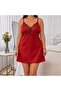 Plus Size Nightgown with Lace Detail on the Back - 2