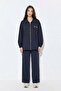 1091 Pocket Detail Stripe Detailed Trouser Suit Dark Blue - 2