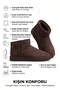 Super Mini Laceless Flat and Thin Sole Short Suede Women's Boots with Fur Inside - 2