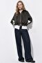 Faux Leather Bomber Jacket - 3
