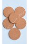 Natural Cork Thin Coasters Set of 6 (Diameter 9Cm/Thickness 3mm) - 2