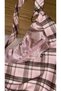 Smoky Pink Plaid Pattern / Smoked Pink Plaid Pattern Shoulder Bag (28*49) - 3
