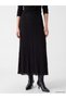 Black Elastic Waist Lace A-Line Skirt - 2